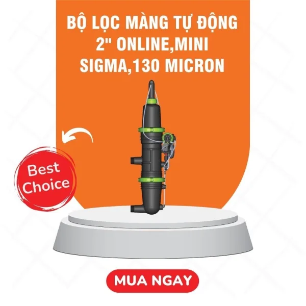 Bộ lọc màng tự động 2'' online, Mini Sigma, 130 Micron