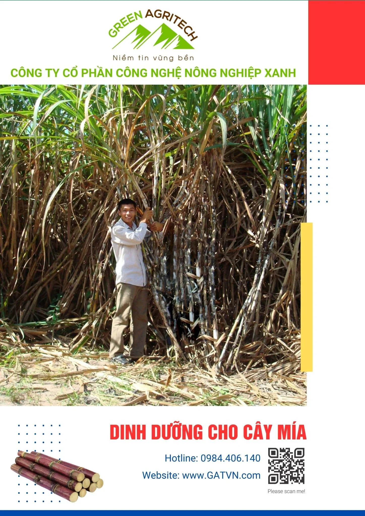 Dinh dưỡng cho cây mía - Phân bón hòa tan Gatit