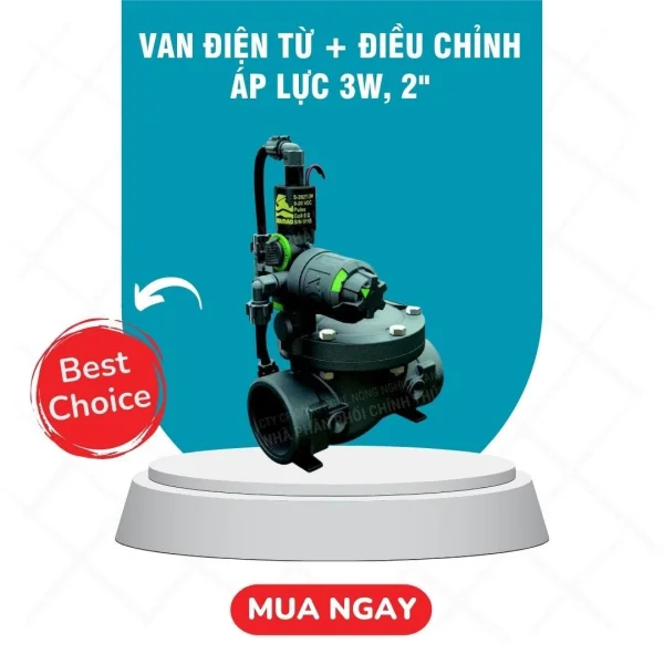 Van điện từ + điều chỉnh áp lực 3w, 2