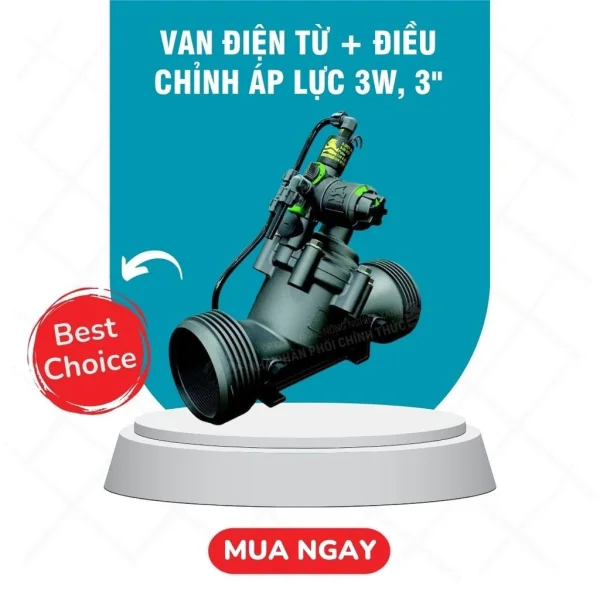 Van điện từ + điều chỉnh áp lực 3w, 3